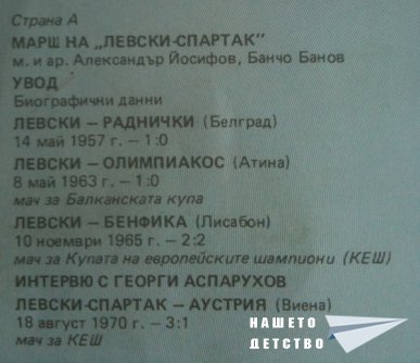 "75 г. футбол в ЛЕВСКИ-СПАРТАК" (плоча)